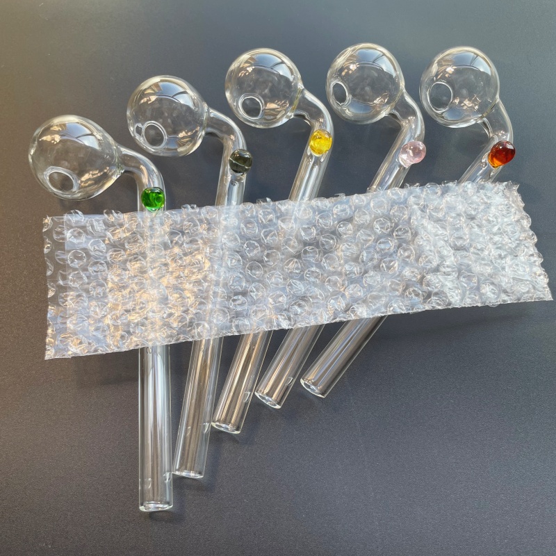 Glass Oil Burner Pipes 14cm 16cm Curved Bent Hand Tube Water Smoking Pipe sweetpuffs glass pipe