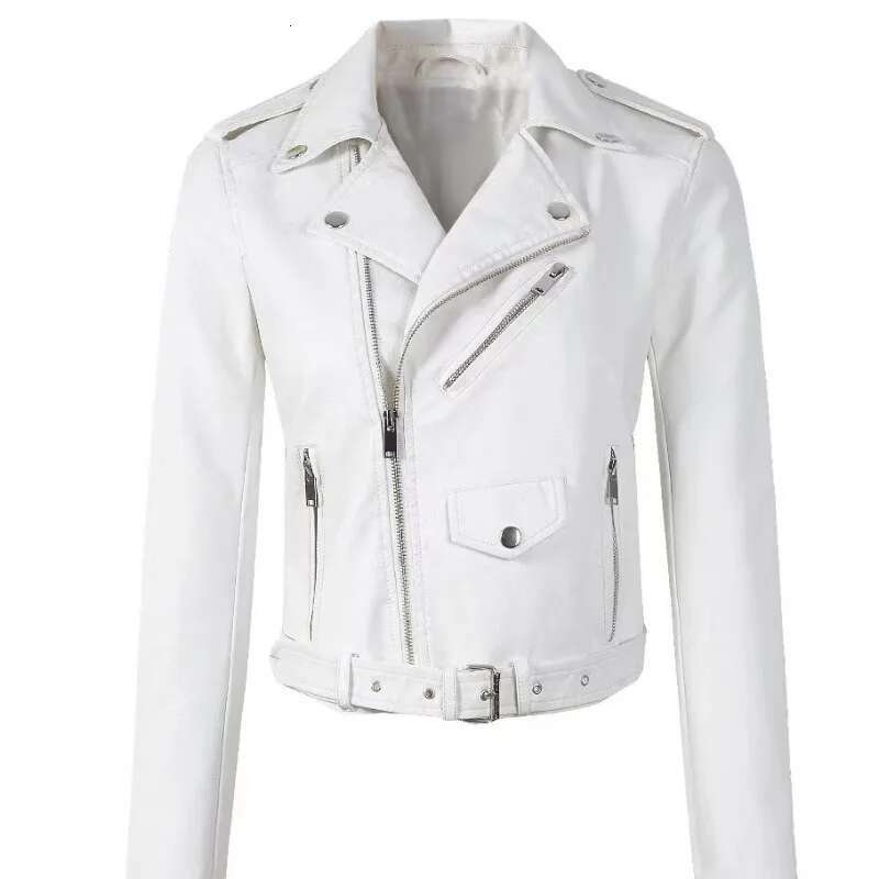 Designer Clothes Autumn Short Faux Women 2025 Basic Fashion Zipper Soft Motorcycle PU Leather Jacket Ladies Street Coat