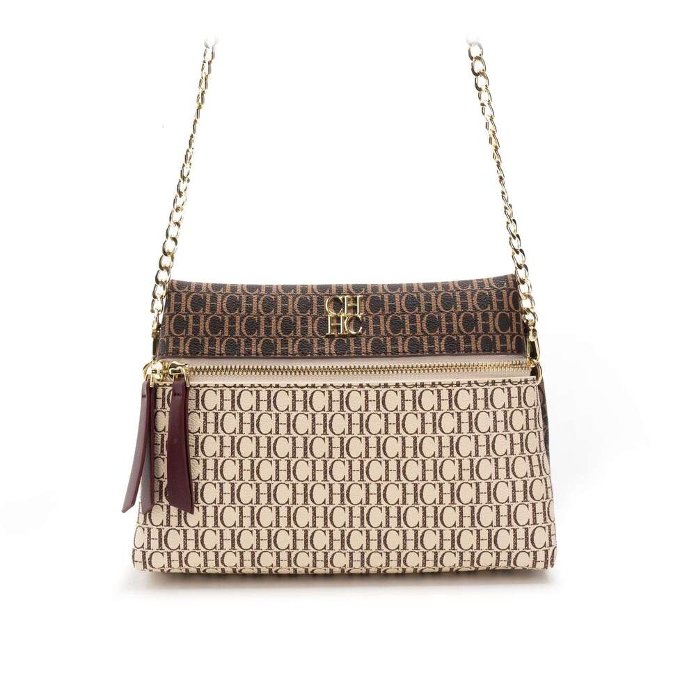 CHHC New High-End Square Metal Chain Single Shoulder Diagonal Cross Bag, Fashionable And Versatile Printed Bag