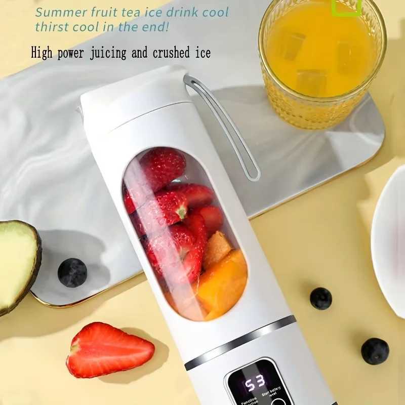 10 Blades Portable Fruit Juicer 450ml Capacity 3 Gears USB Rechargeable Blender Ice Crusher for Shakes and Smoothies Juicer Cup C251113