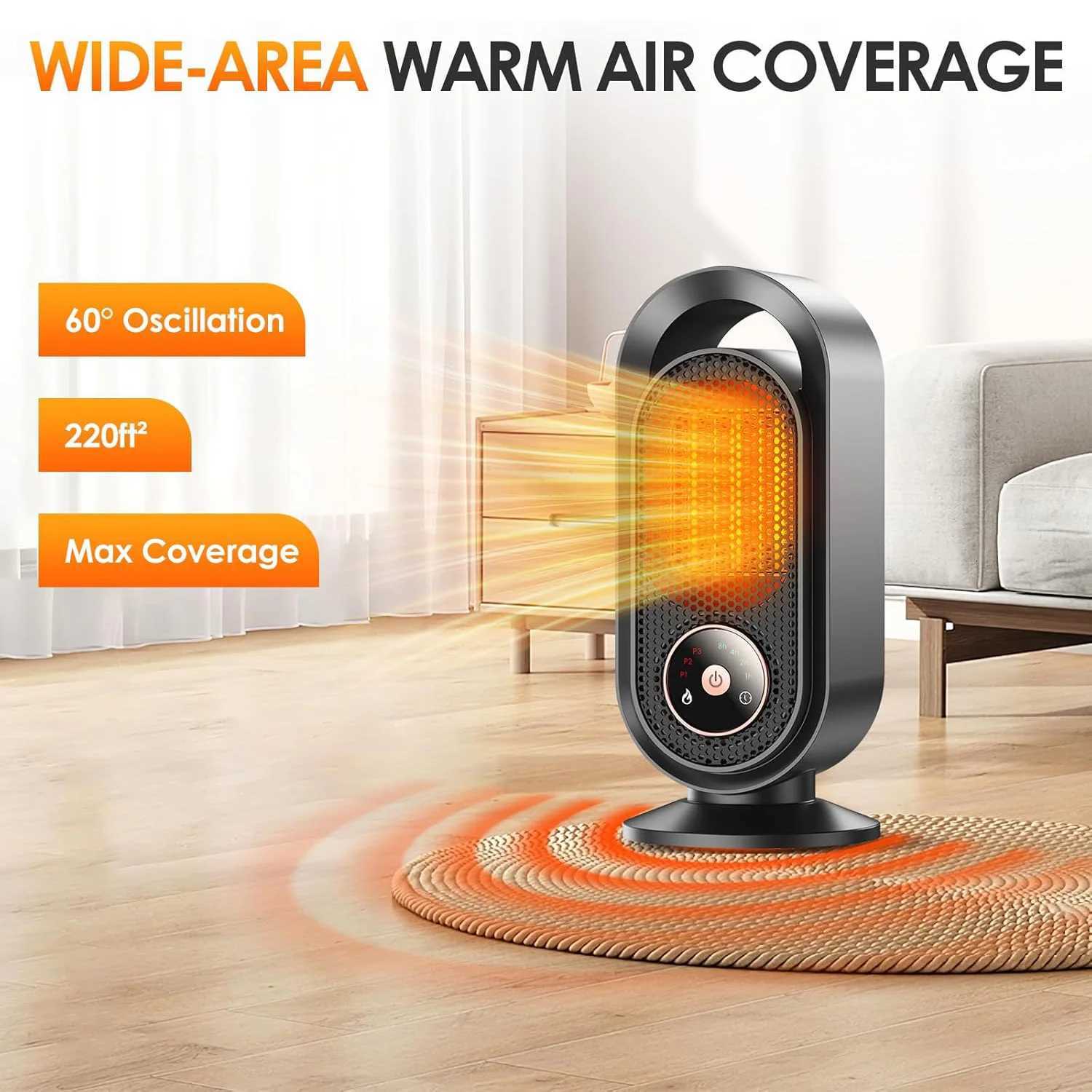1500W Electric Heater Portable Desktop heater small household Heater cooling and heating PTC quick heating With Remote Control Y251113
