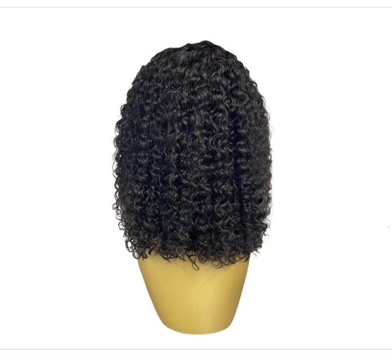 Short Kinky Wig Pre Plucked 13X4 Lace Peruvian Curly Human Hair Bob Wigs For Women