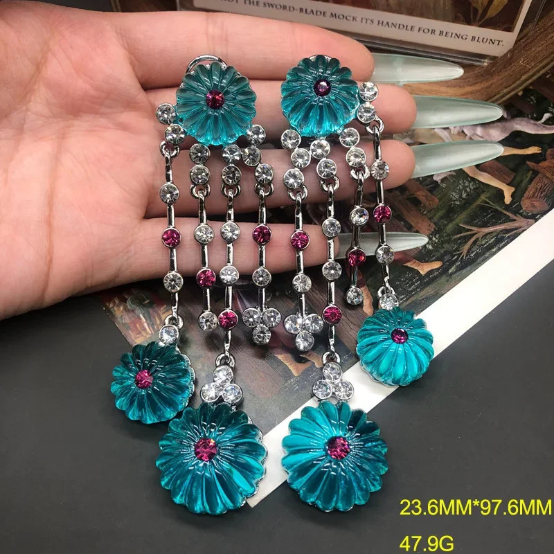 NISHIZAWA Hyperbole Tassels Earrings for Women Style Vintage Fashion Jewelry Geometric Elegant Aretes De Mujer 250411