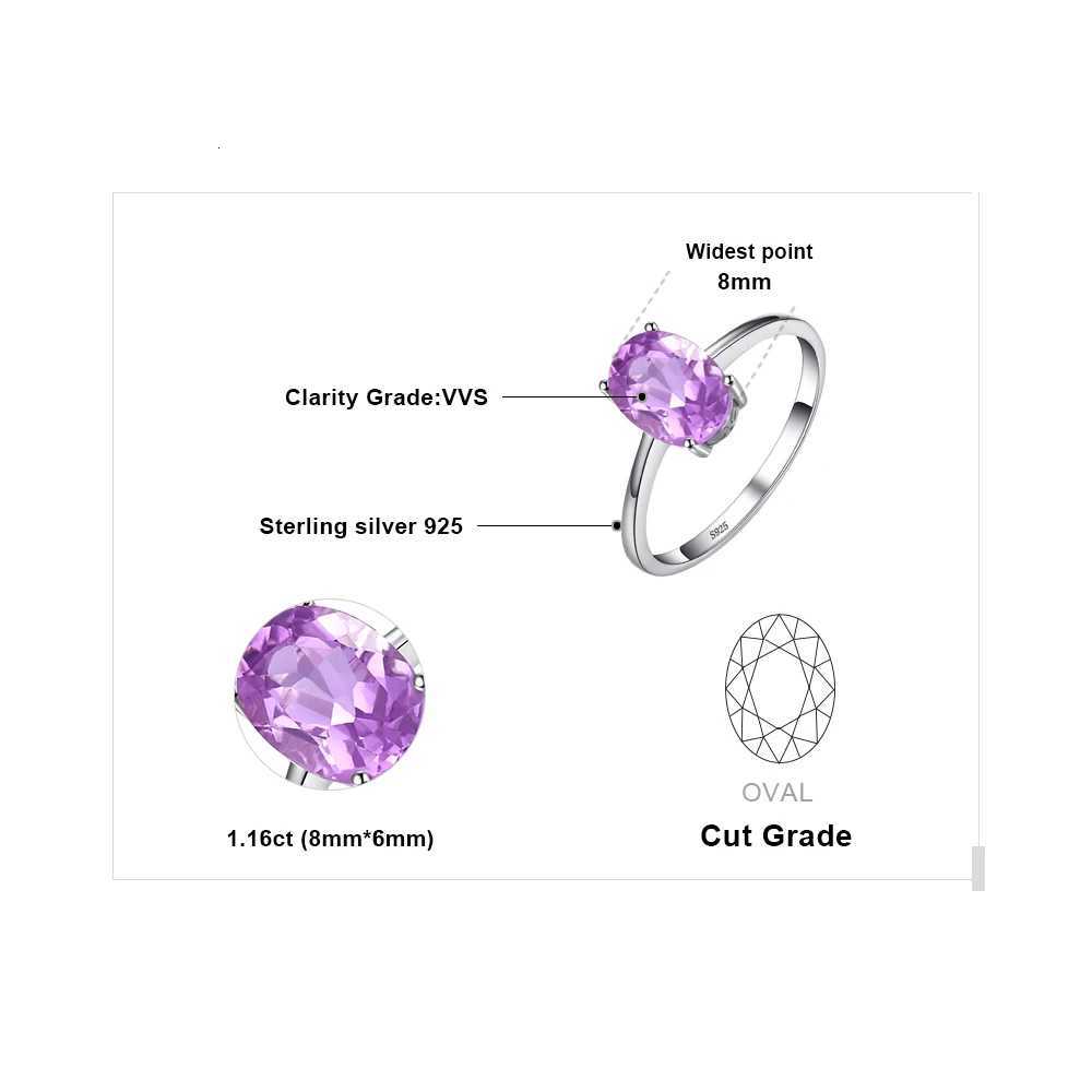 JewelryPalace Rose Gold Yellow Gold Plated Oval Natural Amethyst Citrine Garnet Topaz Peridot 925 Sterling Silver Ring for WomenT251113