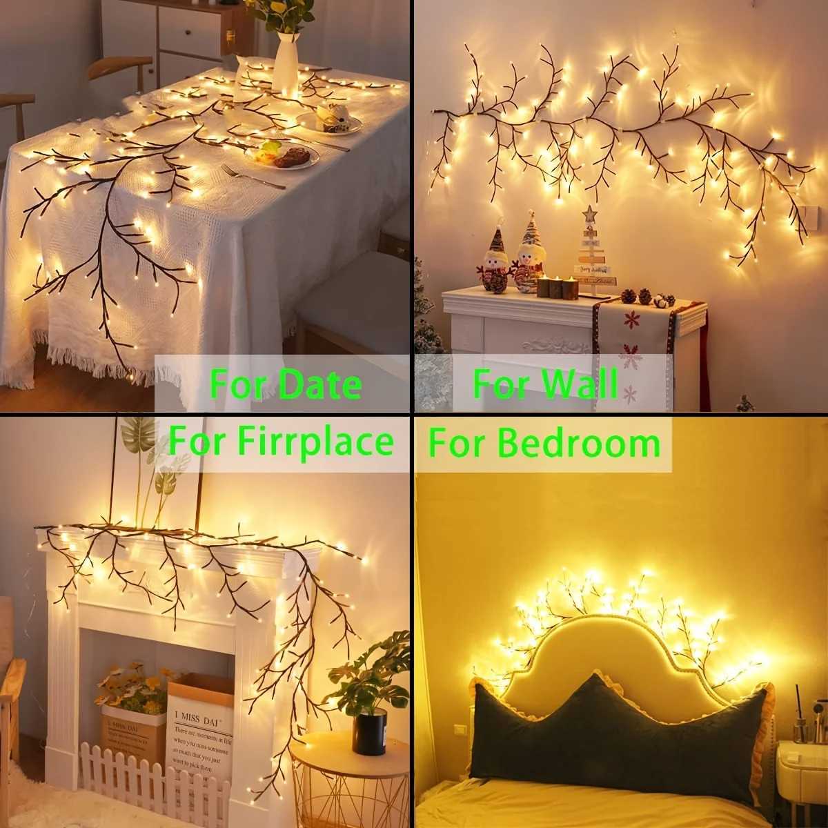 Bendable Willow Branch Lights Ideal for Living Room and Bedroom Fairy Lights - Perfectly Suited for Christmas M251113