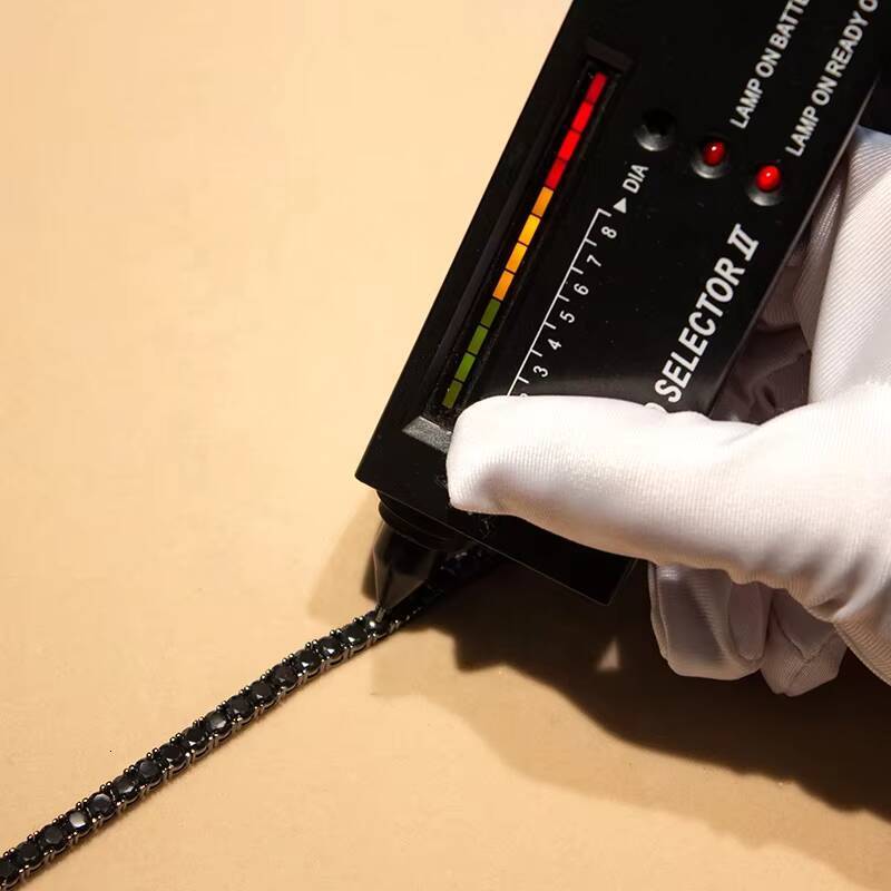 Hip Hop Jewelry Sterling Silver S925 Black Gold Plated 3MM Men Moissanite Tennis Bracelet