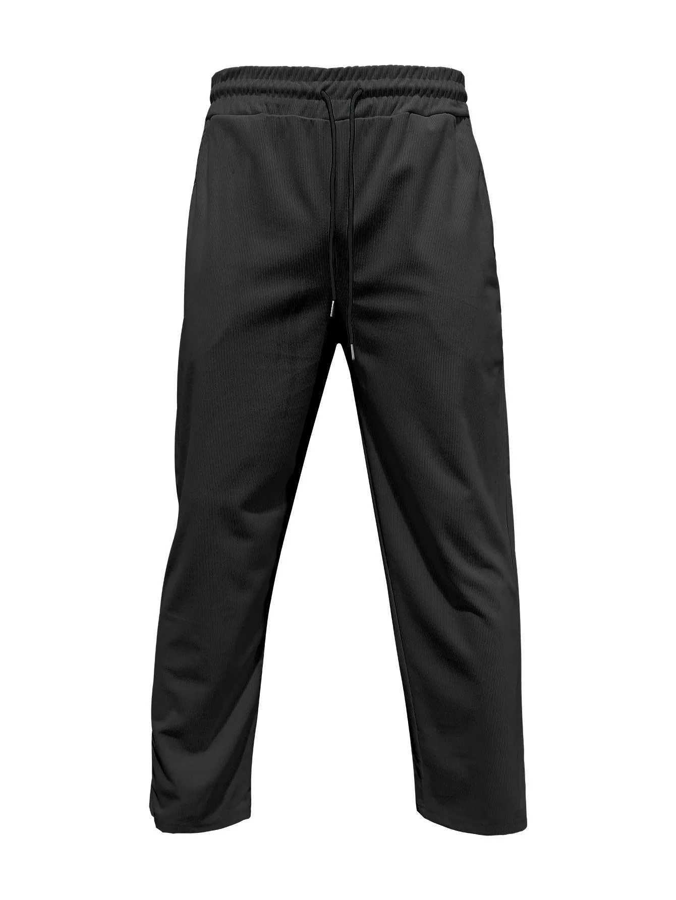 2025 New Mens Fashion Trends Spring and Autumn Corduroy Business Leisure Sports Comfortable Loose Long Leg Pants Wide Leg Straight Legs PantsXJ250412
