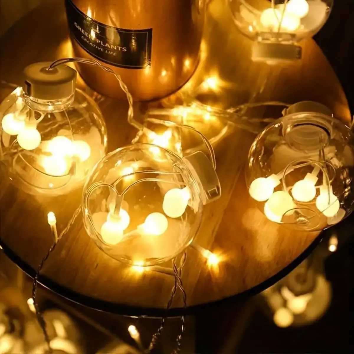 1 PC ing Ball Curtain String Light Battery Box Garden Lamp Starry Sky LED Camping Lights New Year Christmas Room Decoration M251113