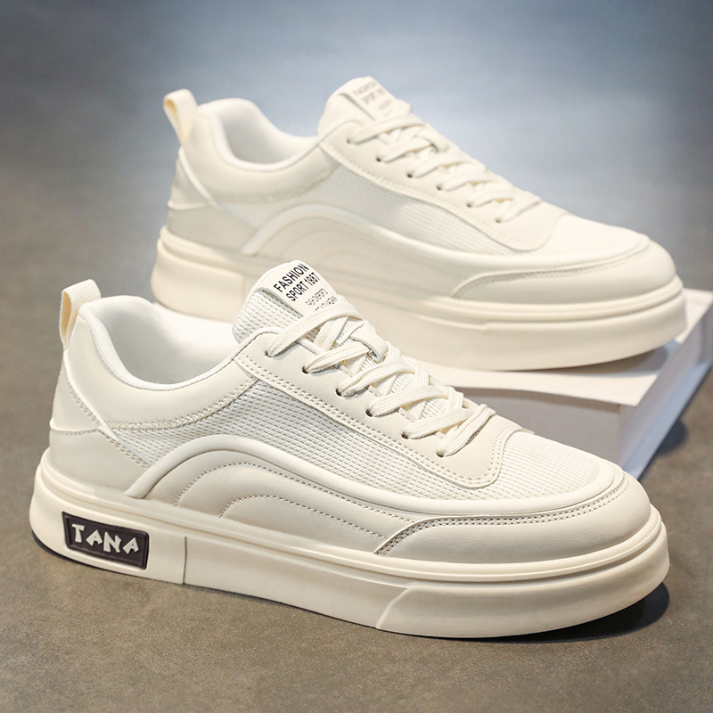 Free Shipping Senior Designer Casual Shoes Men's Sports Shoes Mesh Breathable Fashion Casual White Black