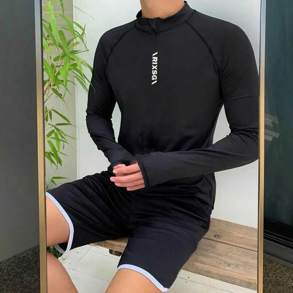 2 Pcs/Set Unisex Swimsuit Breathable Leaf Print Wetsuit Pockets Couple Surfing Clothes Diving Bathing Suit Water Sport SwimwearW251113