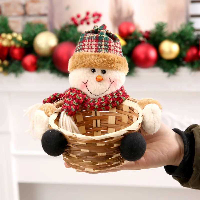 Christmas Merry Christmas Candy Storage Basket Santa Claus Storage Basket Christmas Candy Storage Basket Decoration 2025 Xmas Gifts Box Y251113