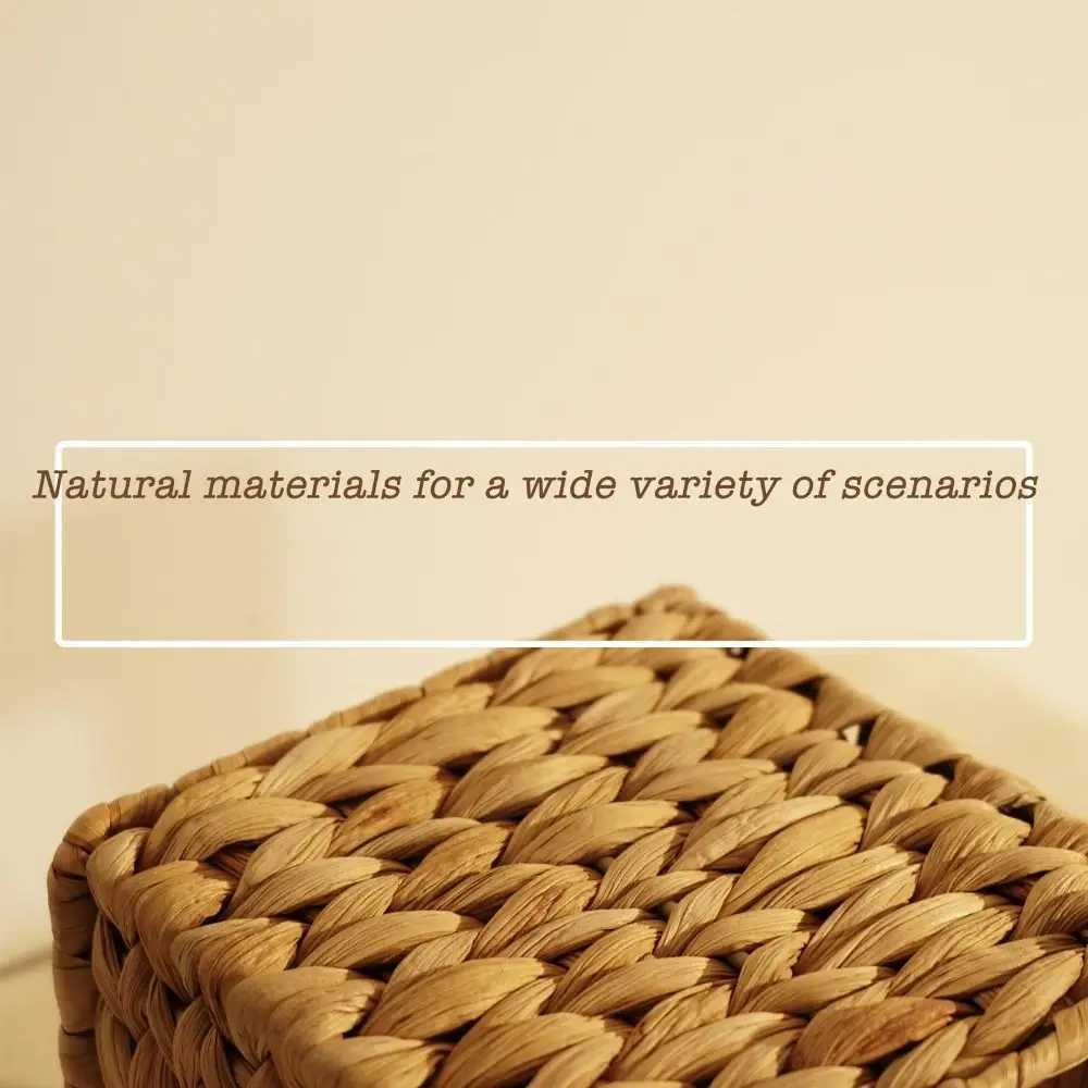 Straw Woven Tissue Box Cover Natural Decorative Tissue Box Household Environmental Protection Dryer Sheets Holder Y251112