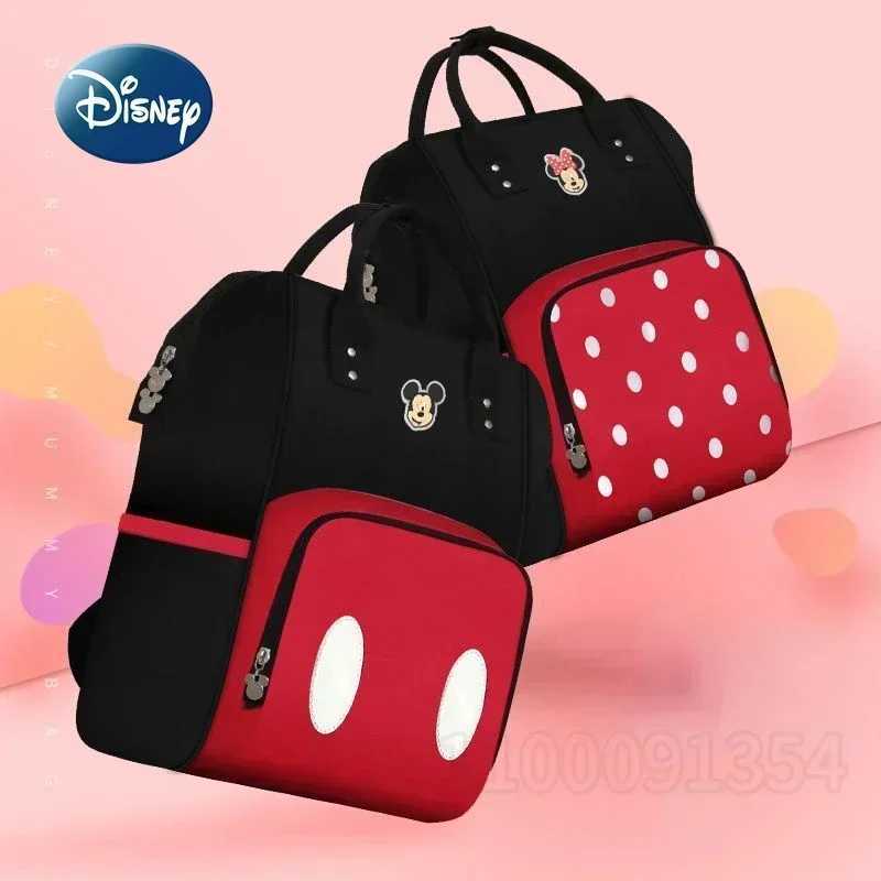 Disney Mickey Minnie New Original Diaper Bag Luxury Brand Baby Bag Multi Functional Cartoon Fashion Baby Diaper Bag High QualityXJ250412