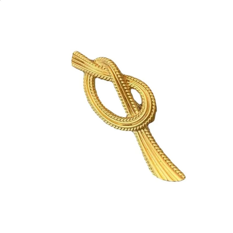 French frosted knot bow gold antique chest highend womens flower pin temperature sweater accessories 250410