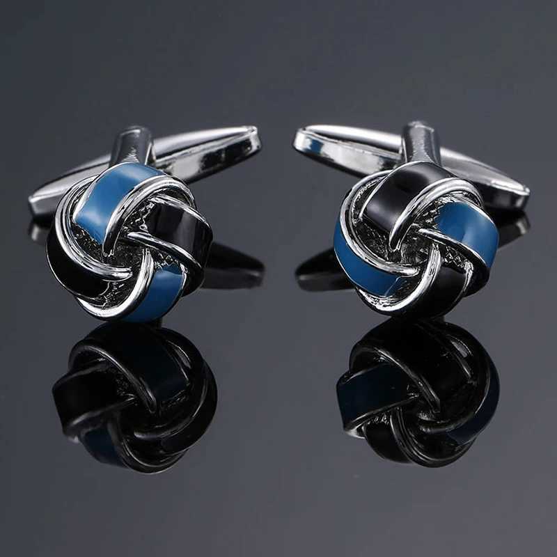 High quality brass laser metal twisted cufflinks fashionable mens French shirt cufflinks wholesale/retailT250412