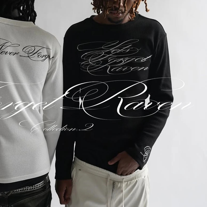 American Dark Retro Y2K Printed Long Sleeved T-Shirt High Street Gothic Trendy Outfit Top for Casual Wear 251113 - view 3