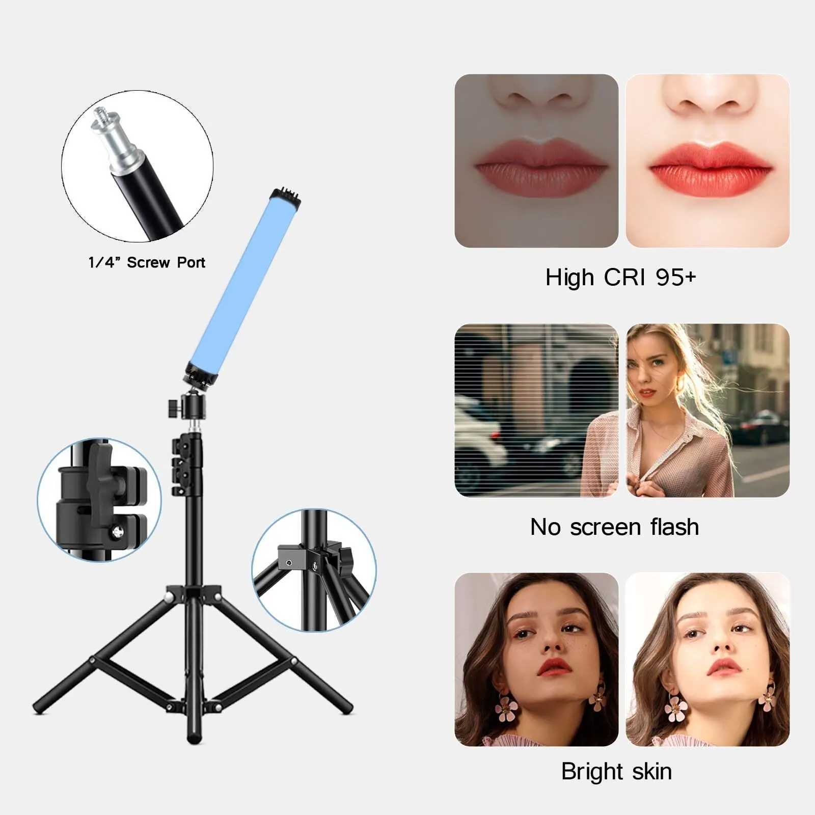 Portable RGB Magnetic Photography Lighting Handheld LED Fill Light Stick Lamp Vlog Fill Light For YouTube Video Picture Shooting W251112