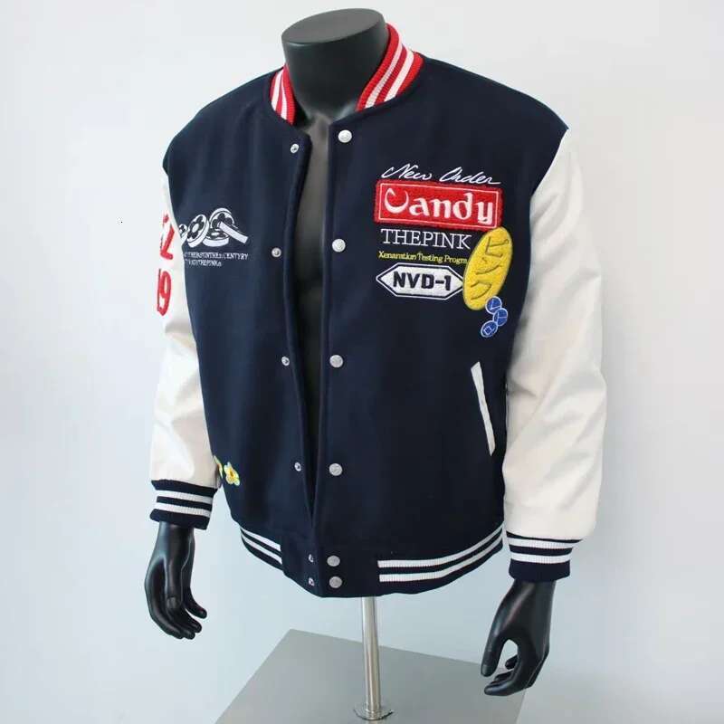 Ready Stock Vandythepink Towel Embroidery Single-breasted Baseball Jackets for Men Women Unisex Casual Loose Fitting Jacket Coat