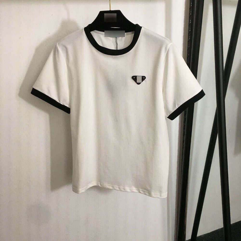 2025 Summer New Sportswear Fashion Triangle Logo Short Sleeve T-shirt+Elastic Waist Casual Pants Women's Wear