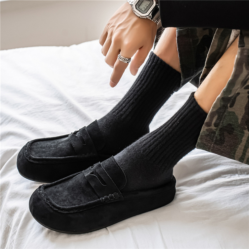 Popular New Design Men Comfortable Suede Casual Slide Slippers Fashion Thick Sole Home Closed Toe Mule Sizes 37-46 Gray Black Beige Free Shipping