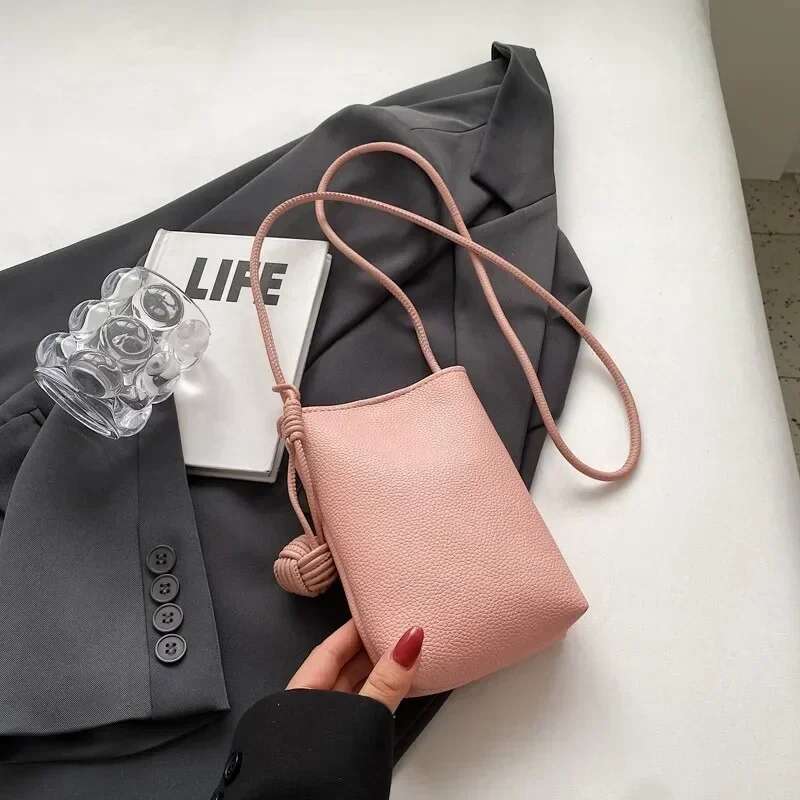 Women Leather Small Crossbody Designer Cell Phone Lightweight Fashion Shoulder Bag Ladies Travel Purse