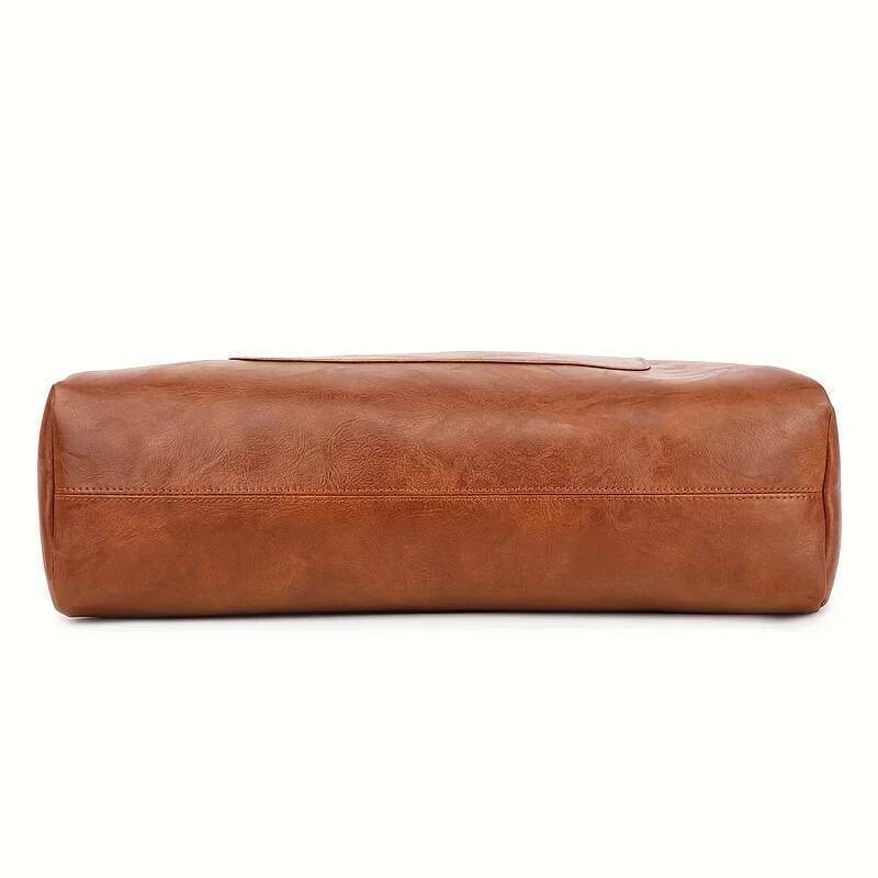 New Minimalist Soft PU Leather Large Capacity Shoulder Bag Tote Handheld Women Ladies Casual Office Travel Big Purse