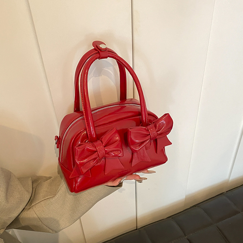 2025S Designer Women S Bag Korean Version Of Niche Ballet Style Shoulder Summer Bow Underarm Bag Simple And Versatile Crossbody Bowling Bag