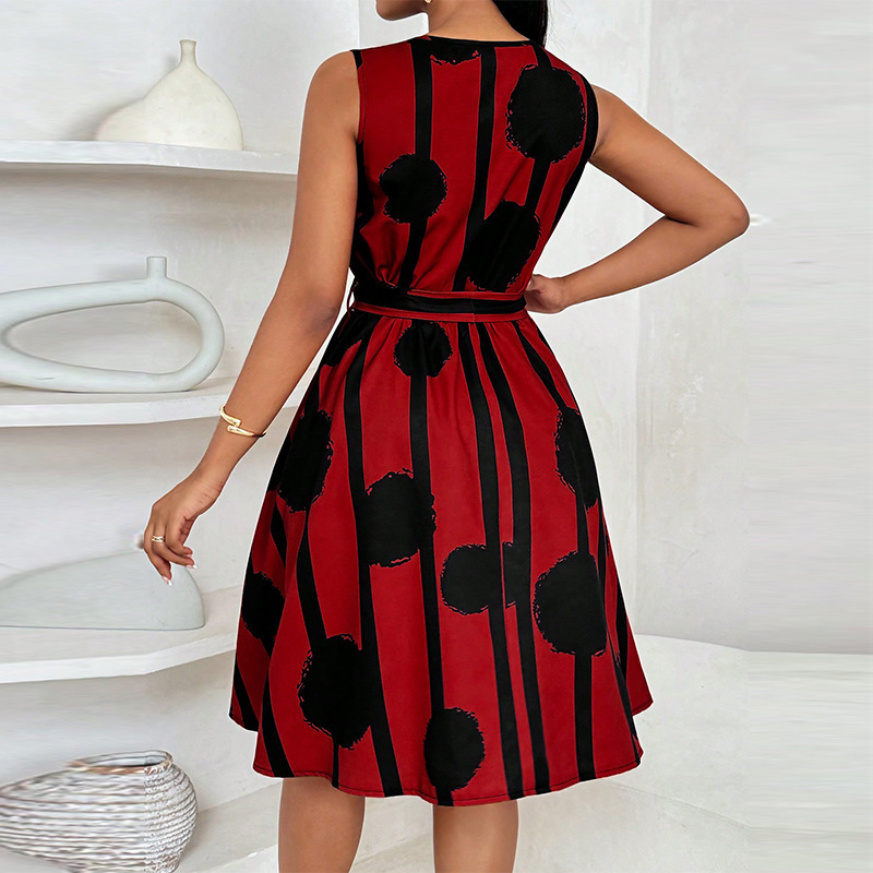 Womens clothing 2025 summer new style dress belt vest A-line skirt for women