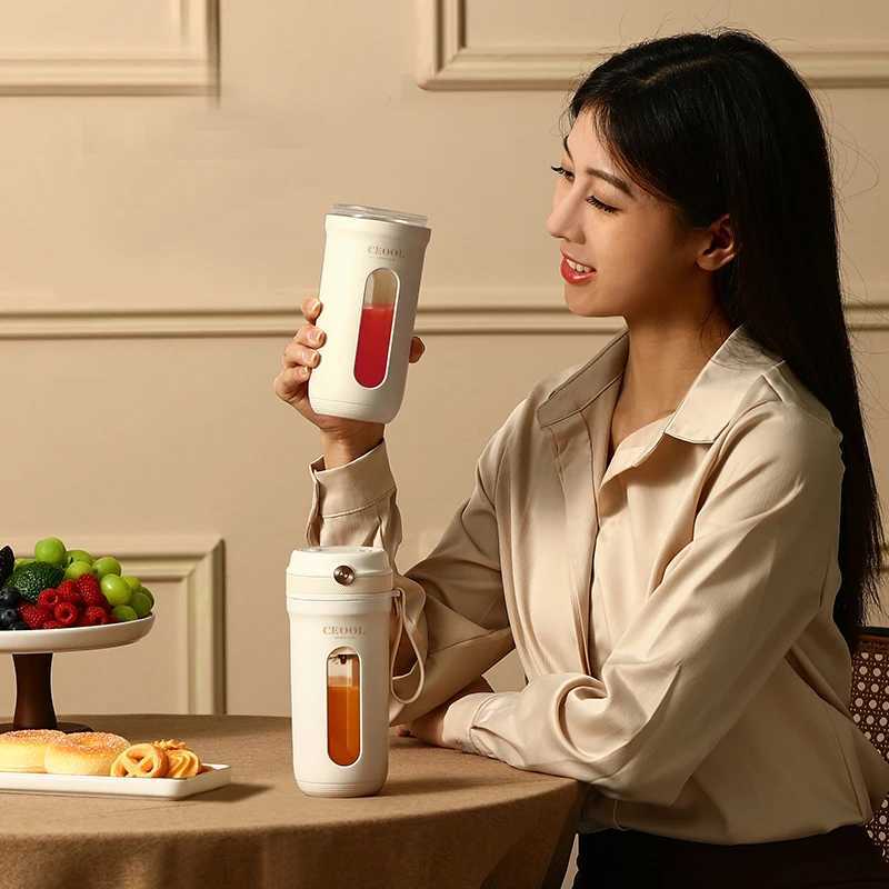 4/10 Blade-shaped Electric Portable Blender 350 ml Juice Maker Fruit Mixer USB Rechargeable Smoothie Juicer Cup Pressing Machine C251113