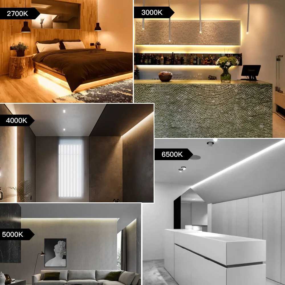 Super Thin 4MM COB LED Strip 480LEDs/m Soft Flexible12V 24V Light Bar Warm Cold White for Decor Lighting 2700K 3000K 4000K 6500K W251112