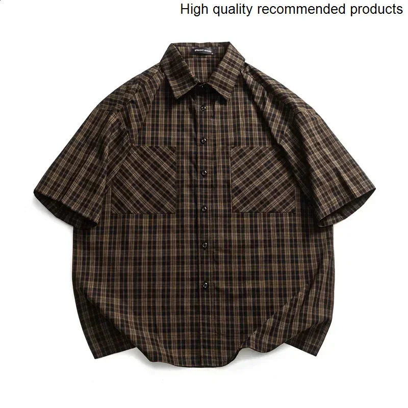 Mens streetwear retro summer pure cotton plain weave loose casual long sleeved commodity shirt Cityboy shirt 250411