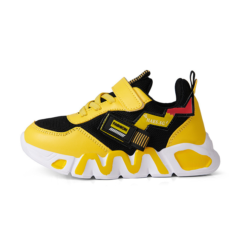 Free shipping designer sport shoe children's shoes black yellow blue red comfortable breathable wear-resisting outdoor running shoe classics