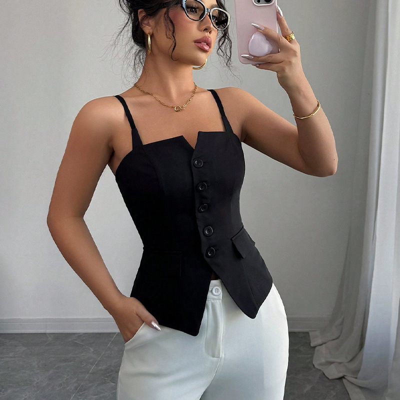 Womens clothing 2025 summer new style temperament camisole cardigan small vest top