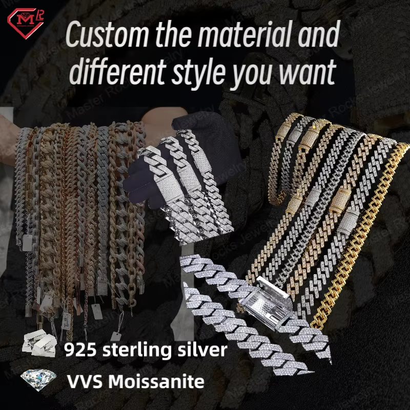 10mm 12mm 14K Gold Plating High Quality Fashion Hip Hop Miami Cuban k Chain