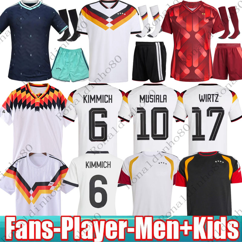25 26 Germany Retro Jerseys Germany woman Soccer Jerseys 125 Year Anniversary GNABRY KROOS MULLER HAVERTZ Fans Player Men Kids Kit GermanysJerseys