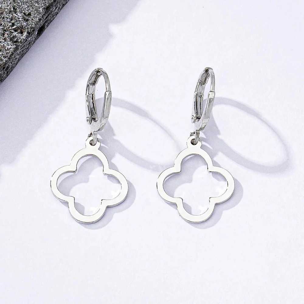 Luxury DGIDDK Stainless Steel Earrings Pop Vintage Fresh Clover Dangle Earrings For Women Jewelry Valentines Day Gift Party Matching Y251112