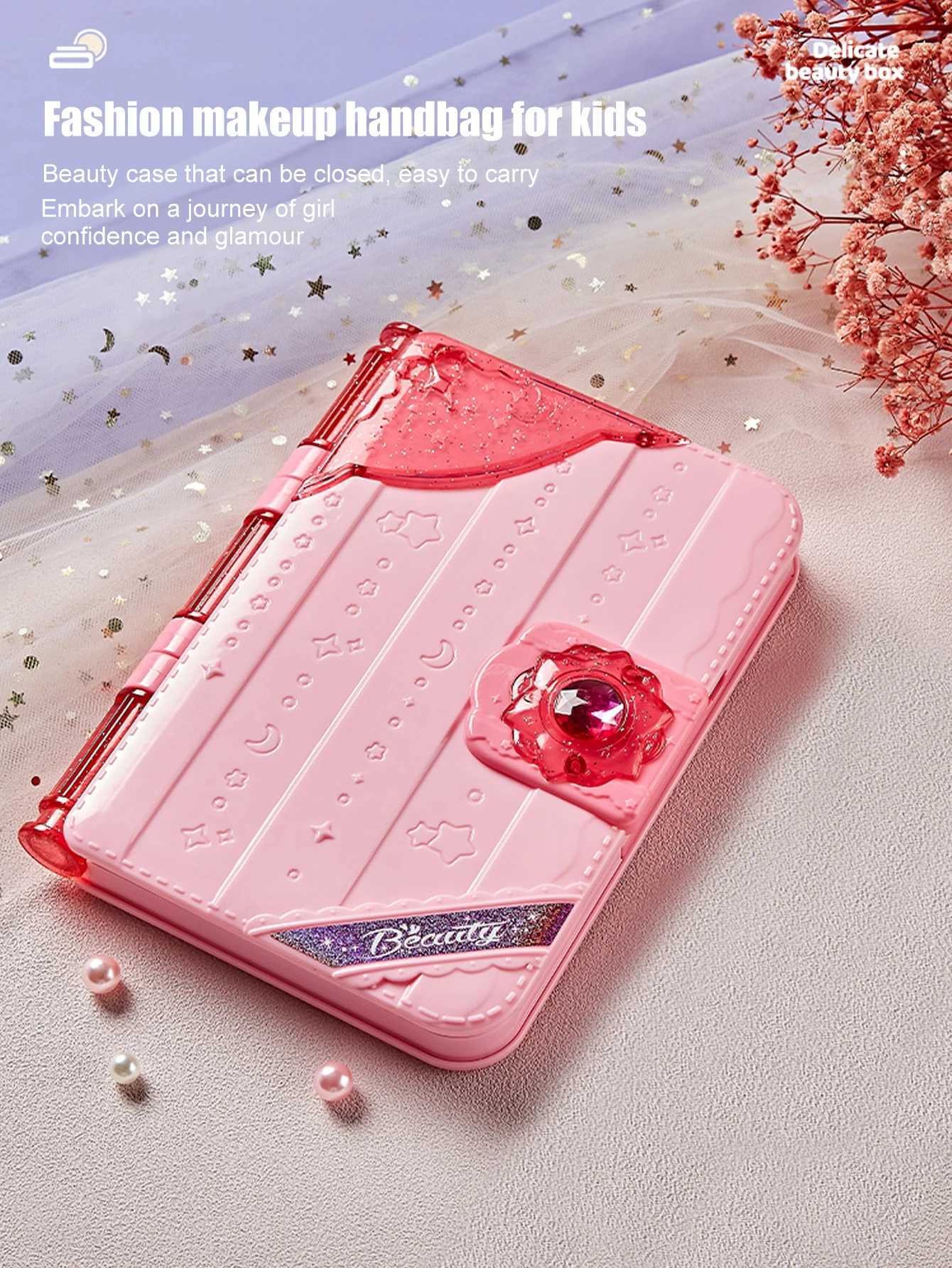 Kids Makeup Kit for Girl Washable Play Make Up Toys Set with Mirror Beauty Dress Up Set Toys for Age 3 4 5 6 7 8 9 10 11 12 Ye C251112