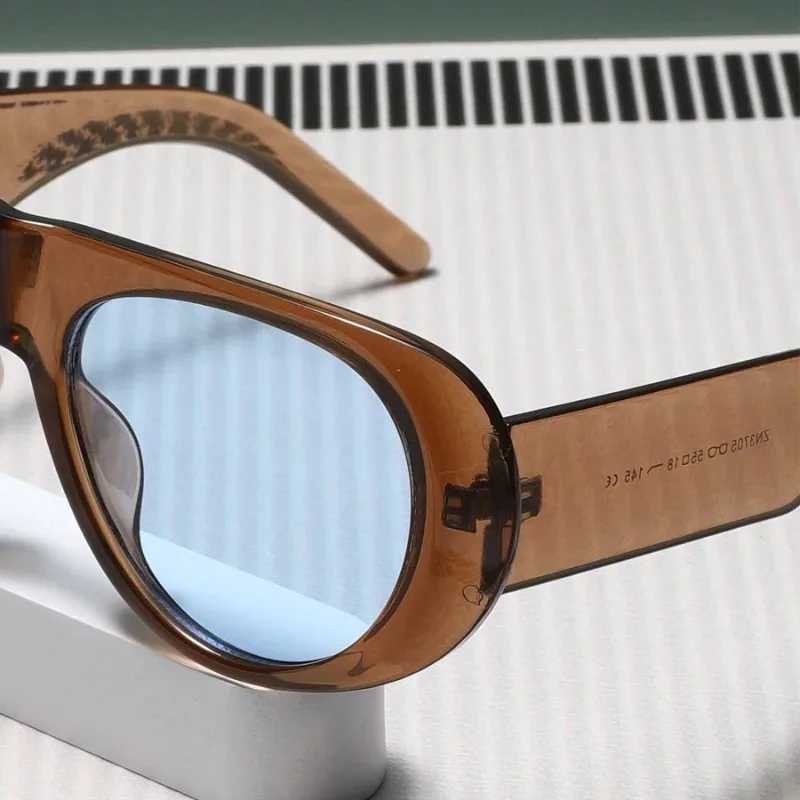 Fashion New Retro Oval Large Frame Sunglasses Fashion Accessories Minimst Design UV Resistant Sunglasses FemaleC250412