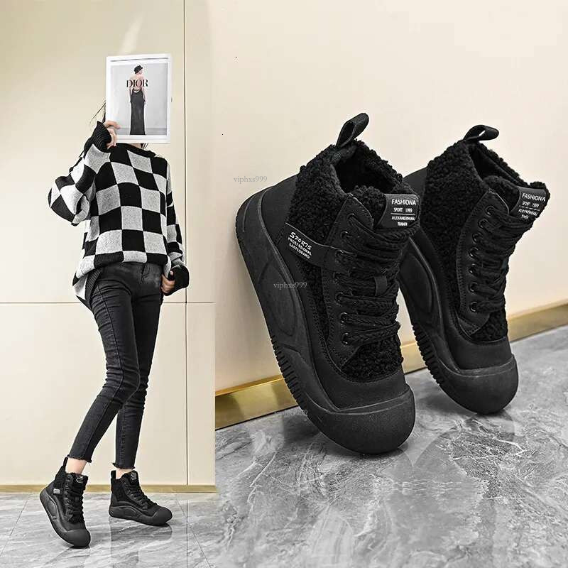 New Free Shipping Designer Shoes Martin 2025 Winter High-end Boots Furry Women's Soft Sole With Plush Warm Midsole Cotton Shoes