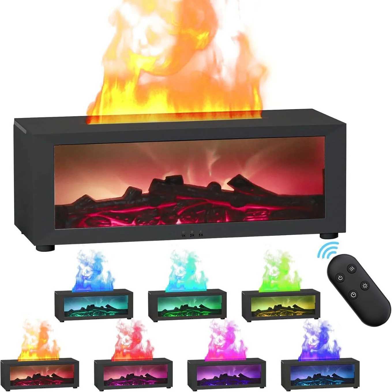 Air Humidifier Essential Oils Humidifiers Home Aroma Humidifier Flame Automatic Fragrance Diffuser With LED Light Remote Control Y251113