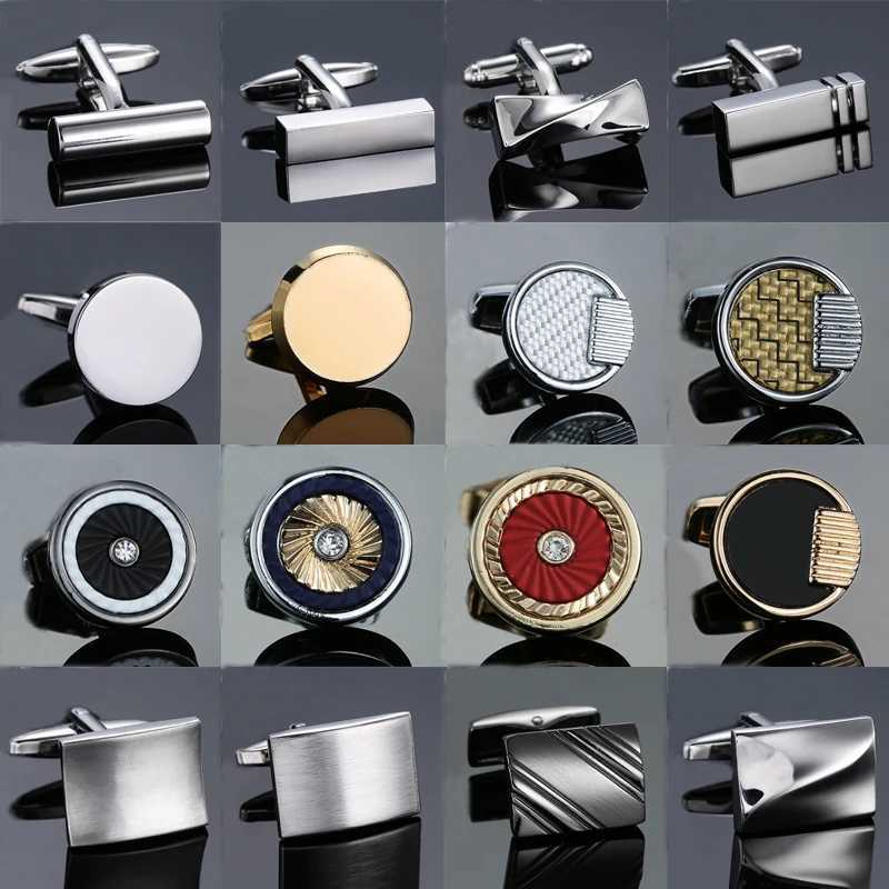 Newly arrived shirt cufflinks mens steel laser engraved cufflinks for wedding parties fashionable and simple mens shirt cufflinksT250412