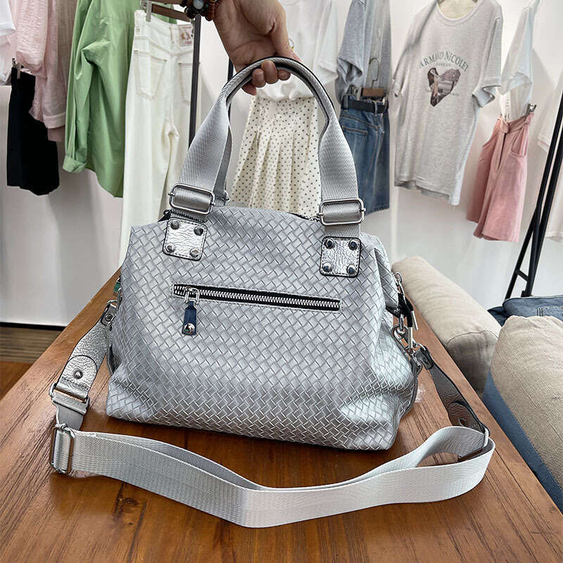 Backpack cowhide large capacity tote for women new trendy commuting women's bag splicing high-end handbag