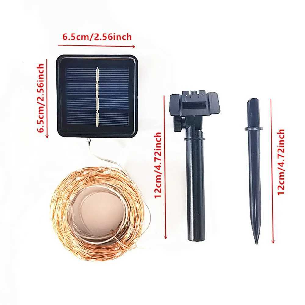 Outdoor LED Solar Fairy String Lights Waterproof Garden Decoration Garland 8Modes Copper Wire Light For Street Patio Christmas M251113