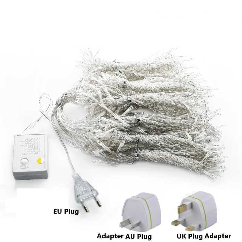 LED Curtain Lights Christmas Decoration 2023 3x3 6x3 9x3 LED Festoon Outdoor String Lights Aesthetic Room Decor New Year Wedding M251113