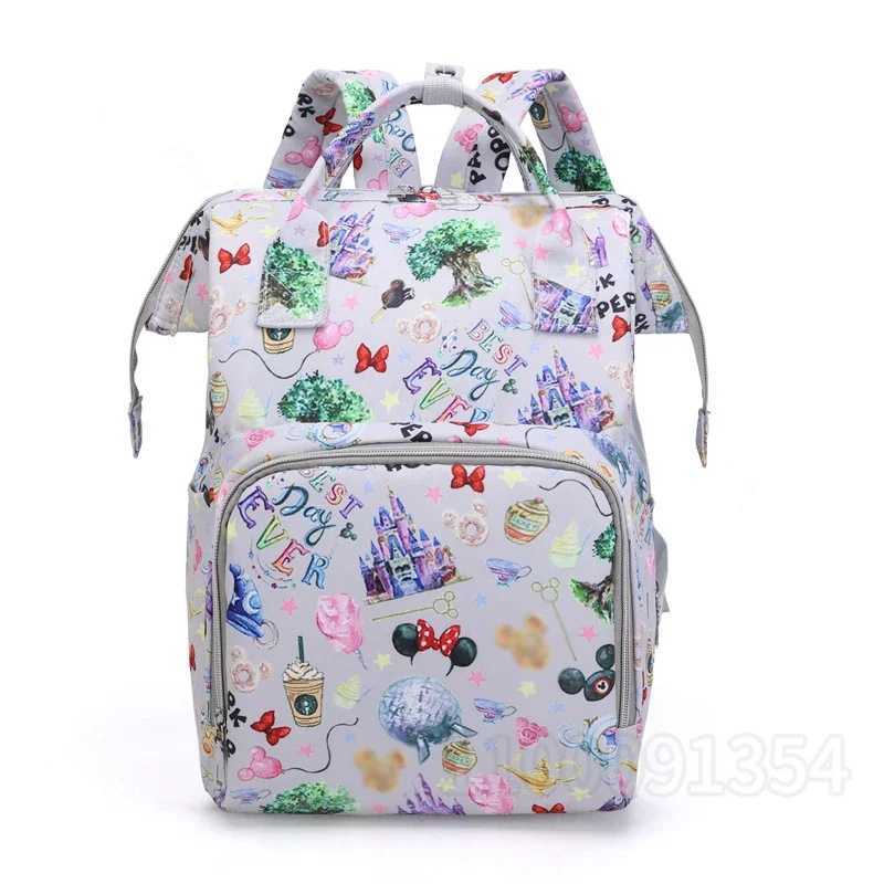 Disneys New Diaper Backpack Multi Functional Baby Bag Large Capacity Fashion Trend Travel Pregnant Womens Diaper BackpackXJ250412