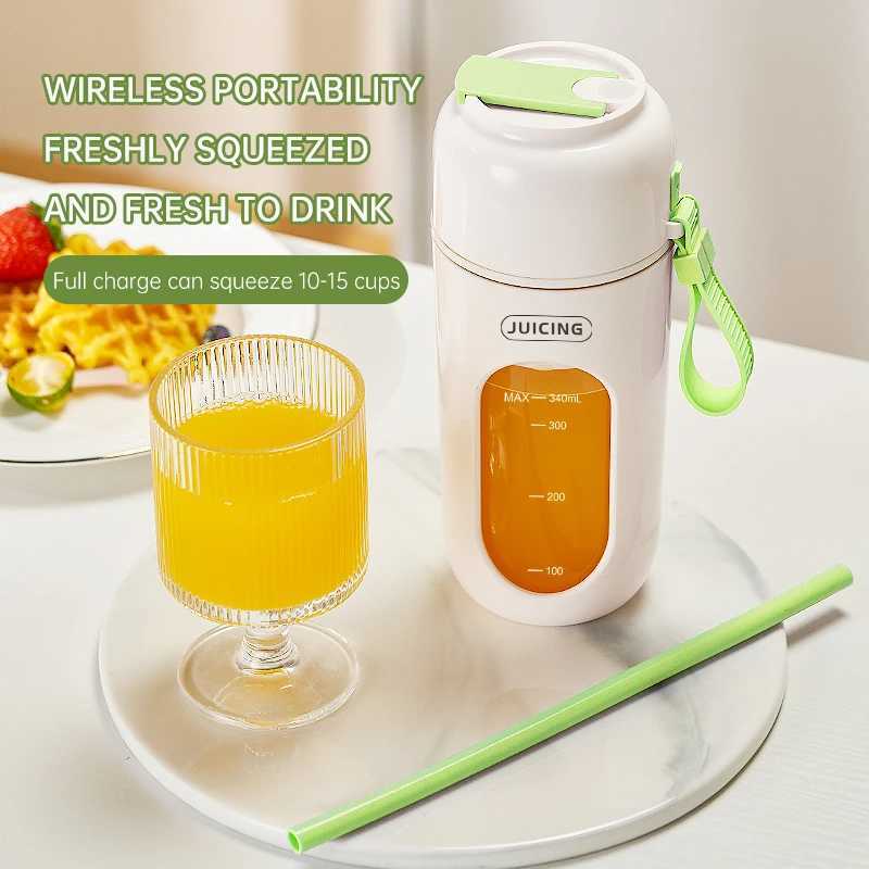340ML Portable Blender Electric Juicer 12 Blades Fruit Mixers 2600mAh USB Rechargeable Smoothie Juicer Cup Squeezer Juice Maker C251113