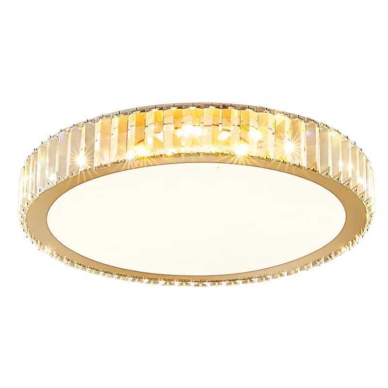 Living Room Crystal Round Ceiling Lamp Light Luxury Bedroom Study Room Dining Room Flower Square Shaped Led Lighting W251112