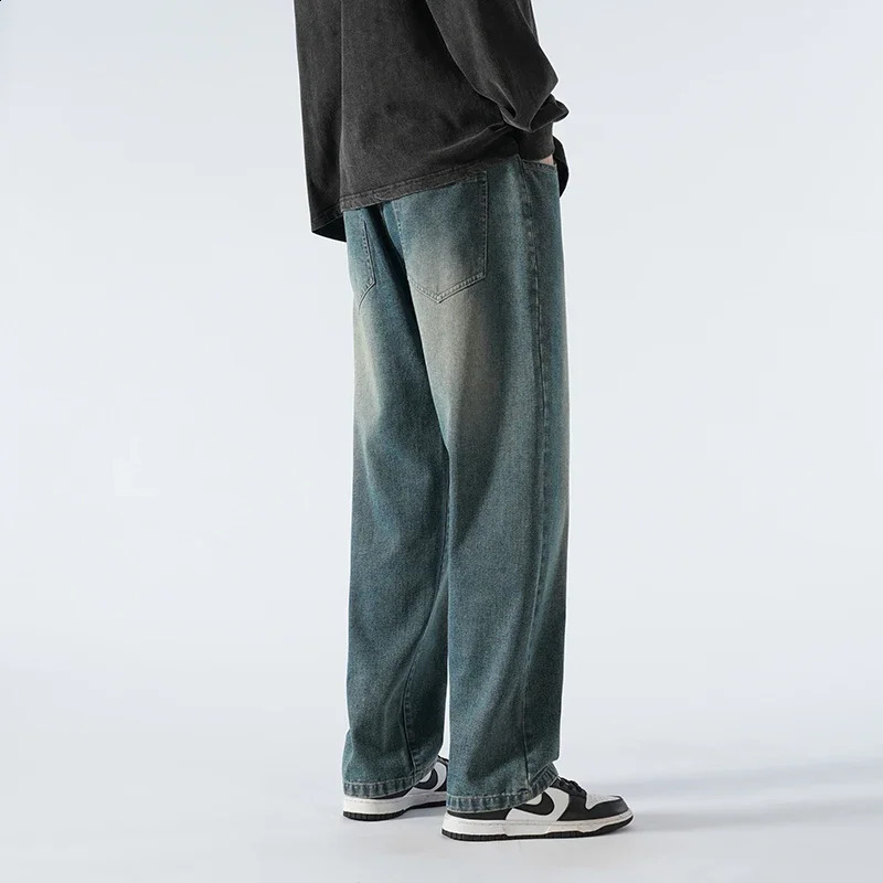 Mens clothing store long 115cm jeans straight length Trouser mens 190cm 195cm ultrathin leg pants 250407