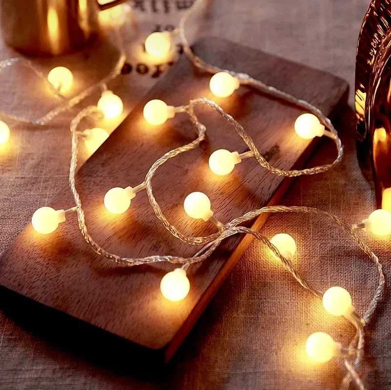 3M 10M LED Ball String Lights Outdoor Lamp USB or Battery Powered Garland Christmas Tree Fairy Lights for Wedding Home Decor M251113