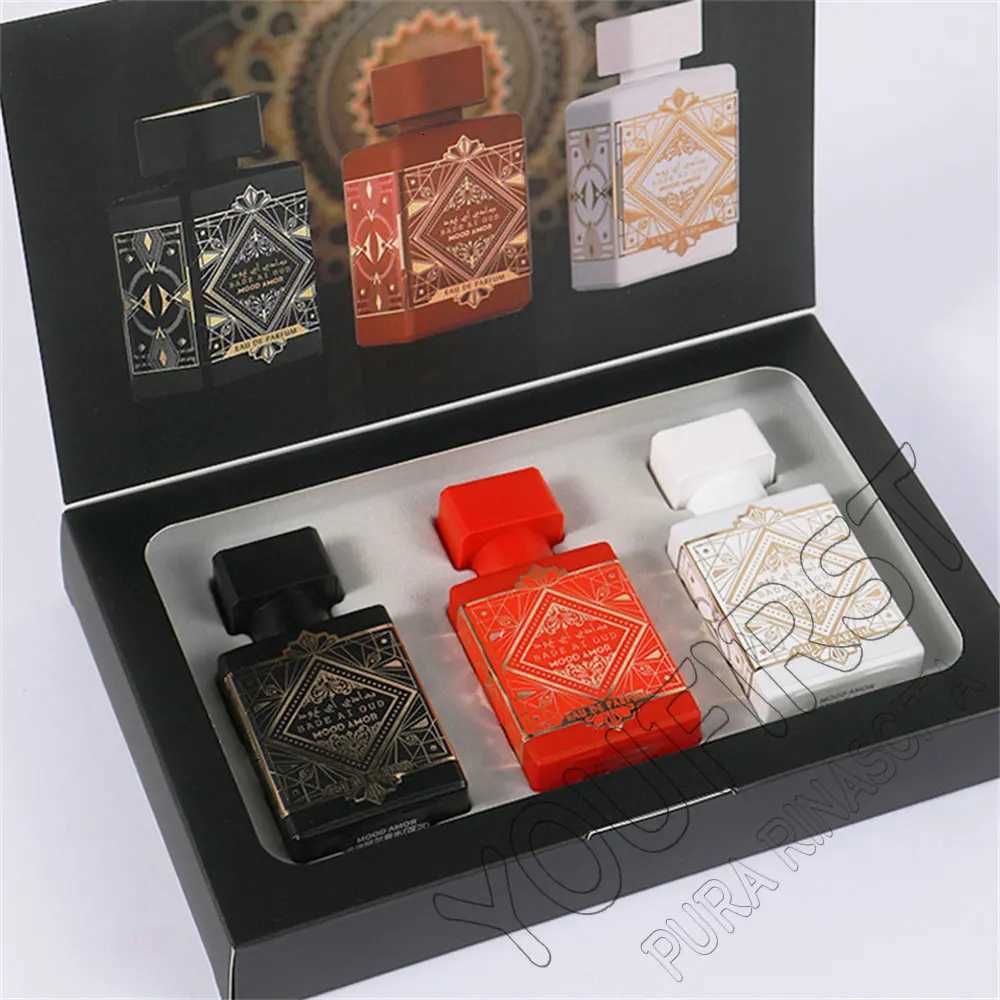 Unisex Dubai Perfumes Women 30ml 3Pcs Gift Set Cologne Men Lasting Fragrance Perfumes De Mujer Floral Woody Scent Parfums HommeT251113